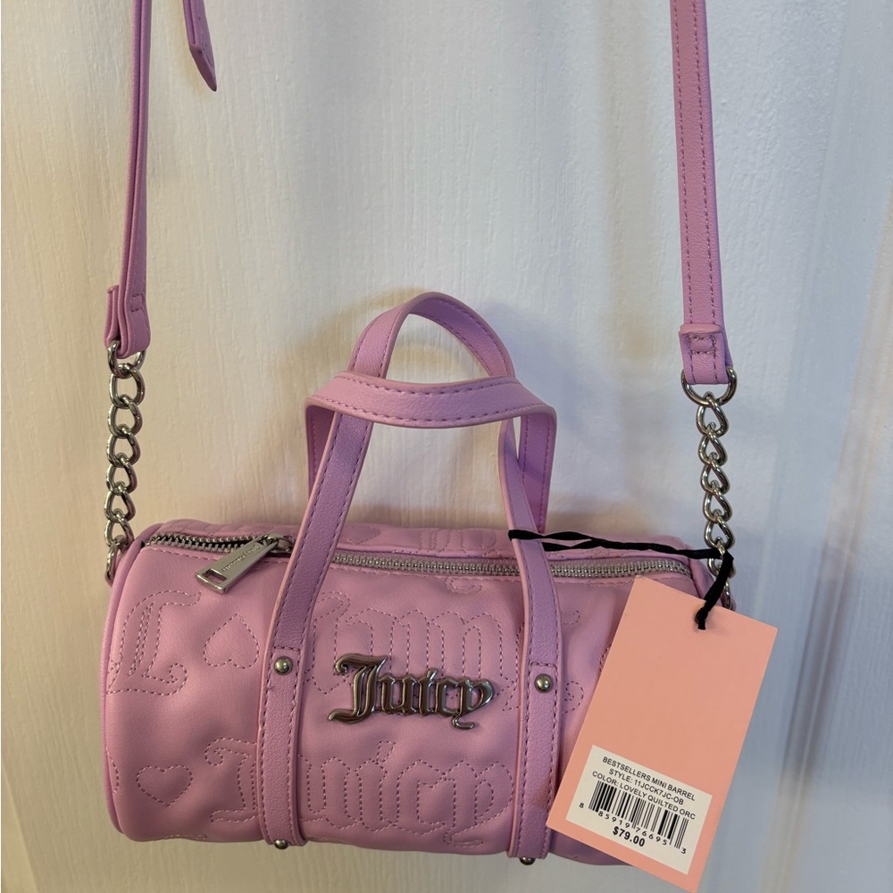 NWT Juicy Couture Orchid Colored Barrel Shaped Handbag